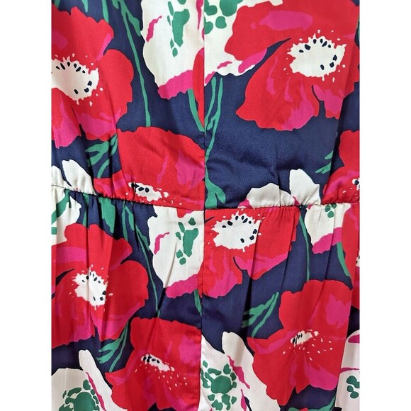 Sam Edelman Women's Sleeveless V Neck Midi Dress Floral Colorful Red Pink 14 - Picture 14 of 14